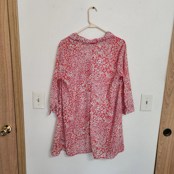 Pink and white Caffè Marrakech 3/4 sleeve blouse size medium - Picture 11 of 11